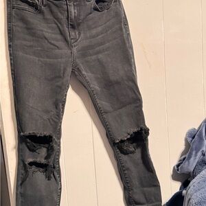 Women's Distressed Black skinny Jeans